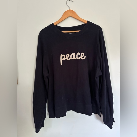 Anthropologie Ashley brown Durand Peace Sweatshirt - Picture 2 of 4